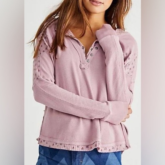 Free People Heart to Heart Henley in Daytime Fireworks - Picture 1 of 5